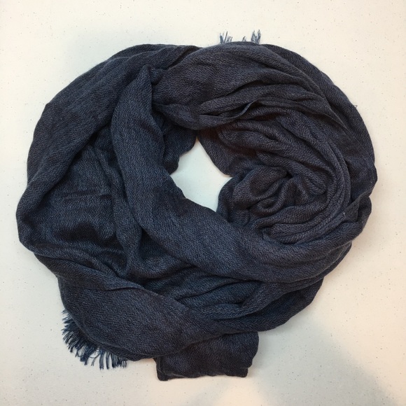 Navy Blue Wrap Scarf New - Picture 5 of 7